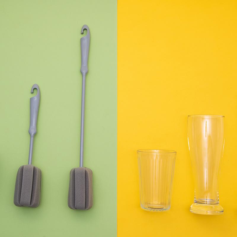 2493 Cup Cleaning Brush Long Handle Bottle Cleaning Sponge Milk Bottle Glass Cups Cleaner Household Glass Coffee TeaPot Brush