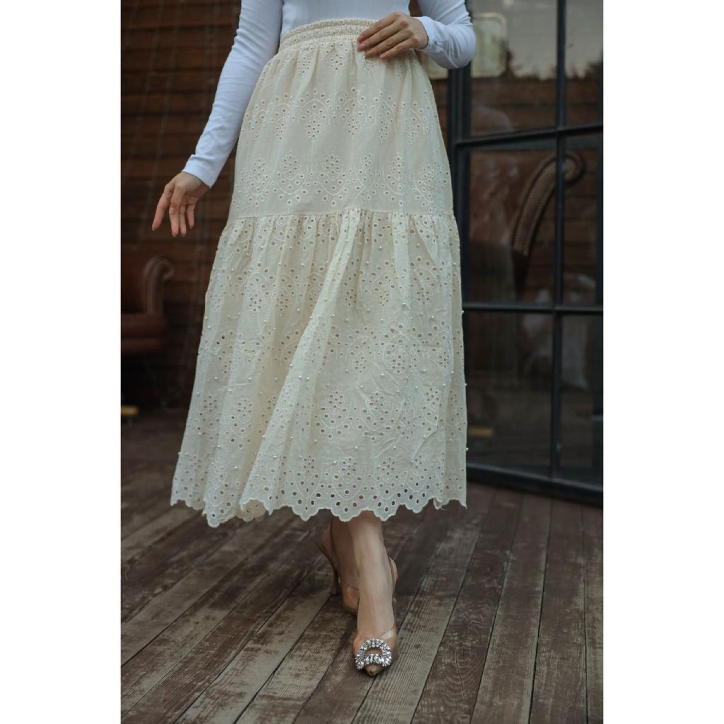 Copy - Scallop Long Summer Skirt