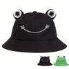 Children Frog Decoration Fisherman Hat Boys and Girls Outdoor Travel Sunscreen Hats Fashion and Cute Bucket Cap Casual Caps
