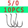 10PCS 5/0 6/0 Chemical Sharpen Reversed Forged Shank Classic Beak Octopus Hook Saltwater Fishing Hook Black Color 92553NP-BN