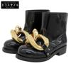 J.W.Anderson Красивые женские резиновые сапоги, черно-золотые, размер 36 обувь 36 Черный / золотойБ/у