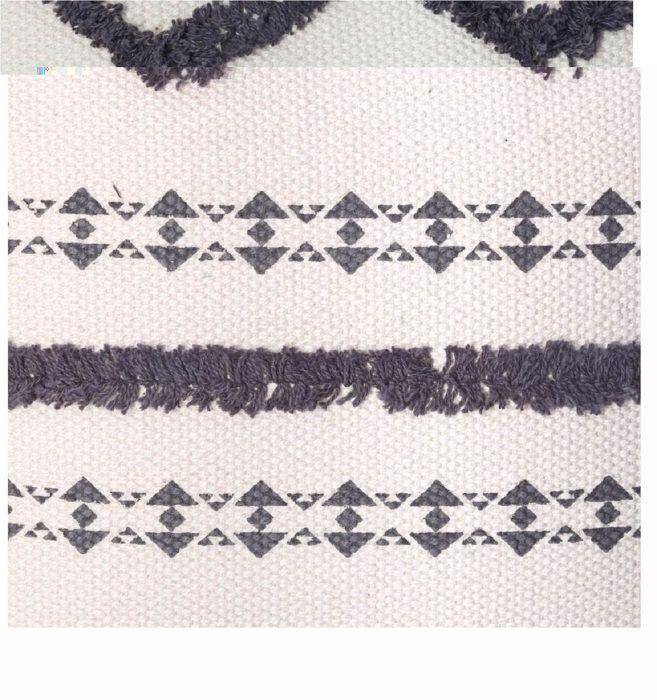 Housse De Coussin - Tufte - 40 X 40 Cm - 100% Coton - Gris - Finition Zip