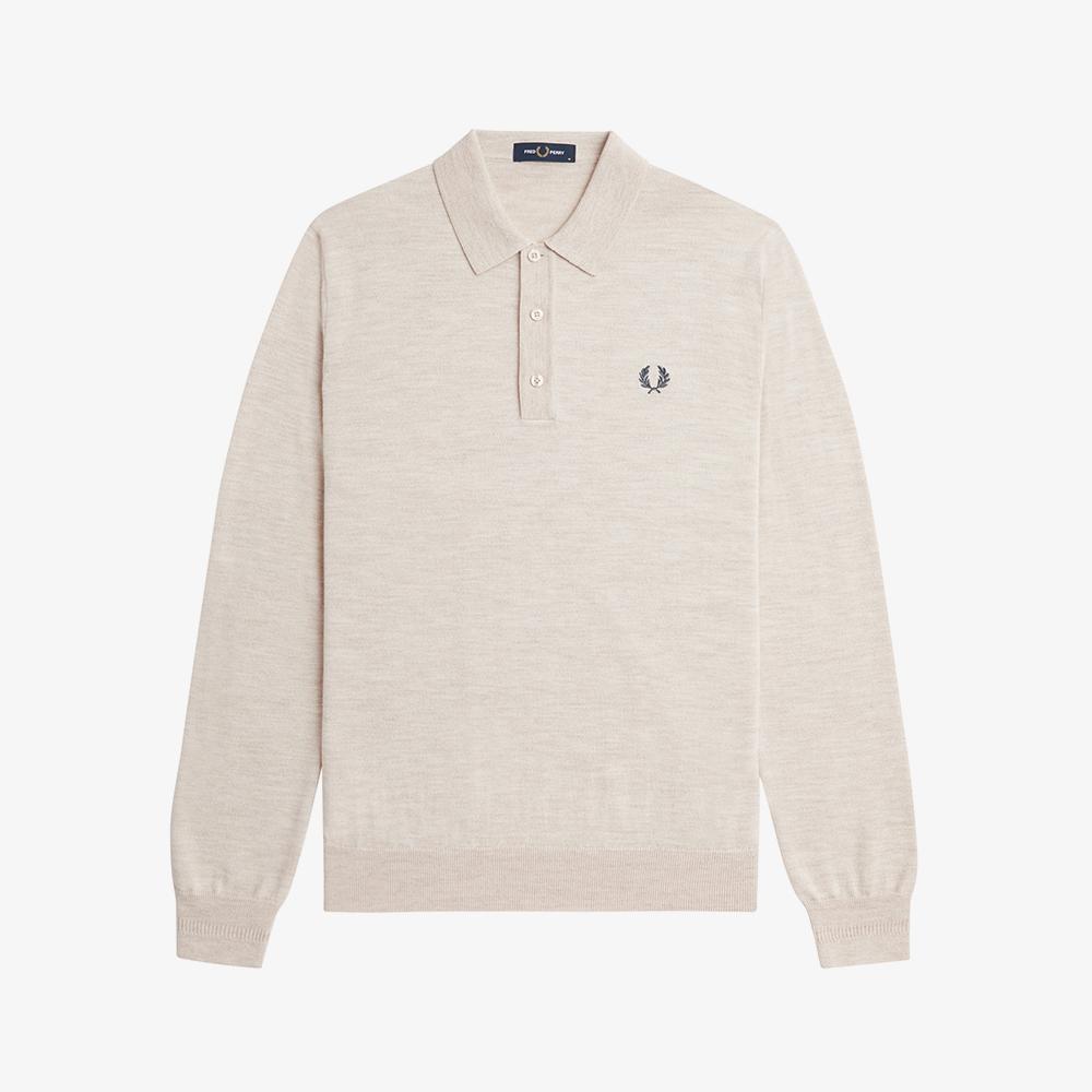 Fred Perry [Острый] Классическая вязаная рубашка с длинным рукавом (X23) Afpm2434535-X23