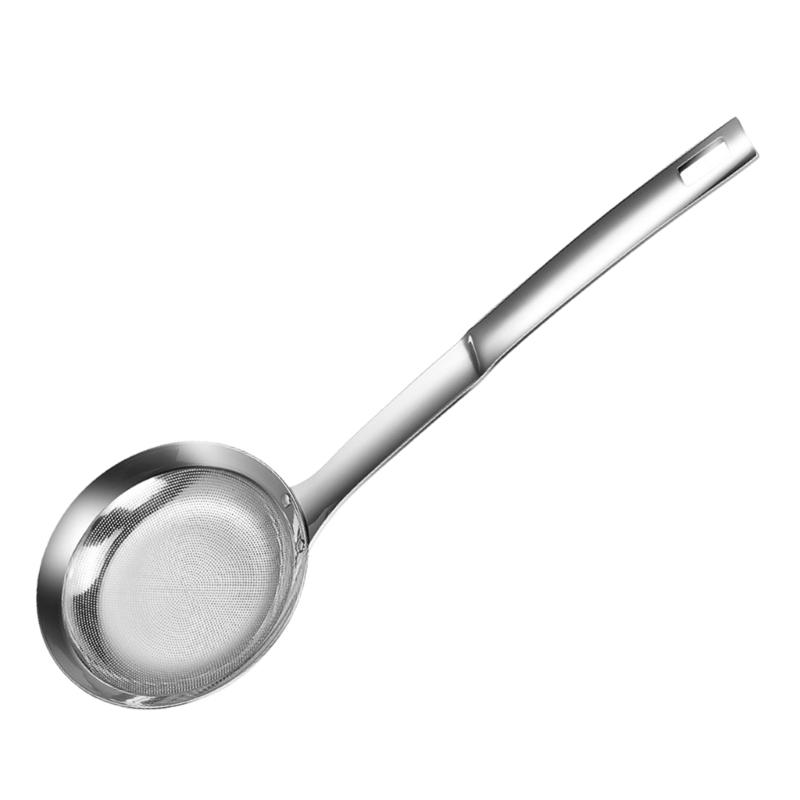 Quality Skimming Ladle Stainless Steel Mesh Filter Skimmer Spoon Kitchen Strainers Spoons with Handle for Kitchen Coking