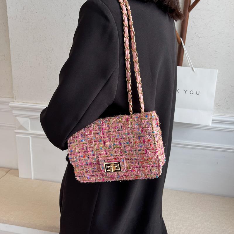 Women's Handbag, Small Fragrance Style, Popular Korean Version, Fashionable and Versatile Chain, Shoulder and Crossbody