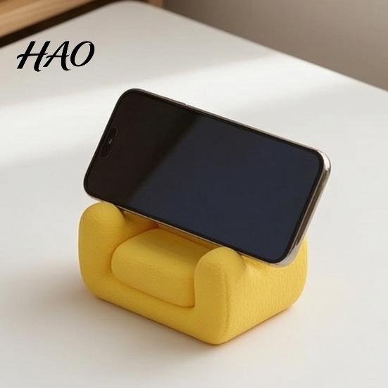 Modern Tabletop Decor Stand Mini Sofa Phone Stand, Cute Couch Shaped Holder, Handy Hands Free Video Viewer Decorative Desktop Smartphone for