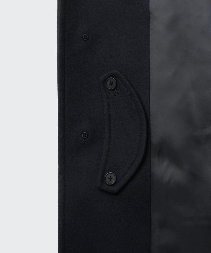 Musinsa Standard Fortex Felt Oversized Balmacaan Coat [Navy]