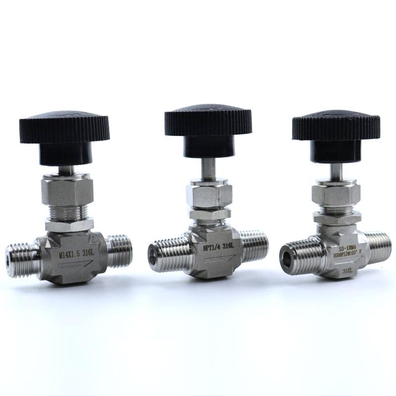 1/4" 3/8" 1/2" BSP NPT Внутренняя Наружная Прямая Колено Нержавеющая Сталь 316L Игольчатый Дроссельный Клапан 1000 PSI / 3000 PSI