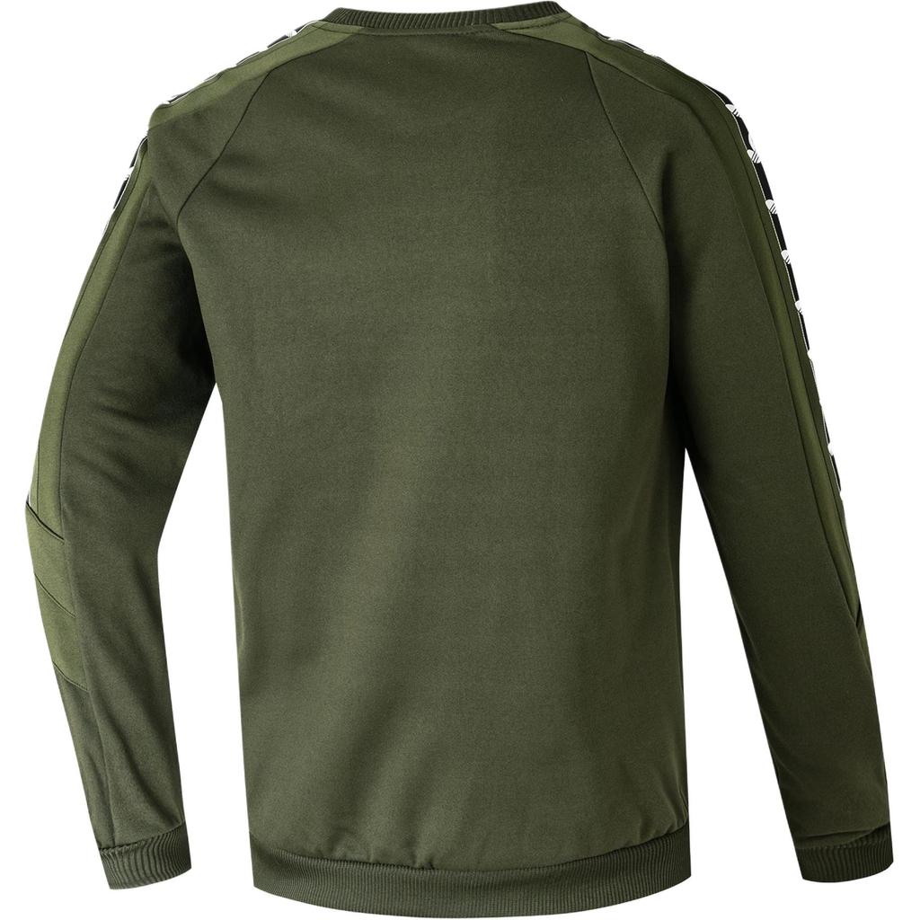 Adidas Originals Oe Tape Crew Retro Hooded Sweatshirt, Men Daily Sports Casual Green FQ3377