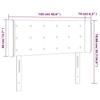 vidaXL LED Kopfteil Hellgrau 103x16x78/88 cm Samt