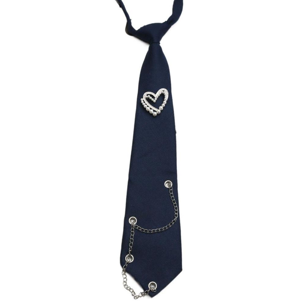 Black Long Necktie Korean Style Shirt Tie Temperament Love Heart Tie  Performance