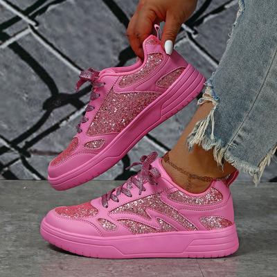 Женская повседневная обувь на платформе с блестками, модные цветные кроссовки на толстом каблуке, спортивная обувь на плоской подошве для мужчин
