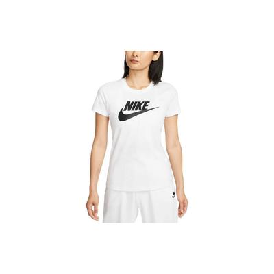 Спортивная одежда Essentials Футболка с круглым вырезом и буквенным логотипом Женские топы Белые DV6095-100