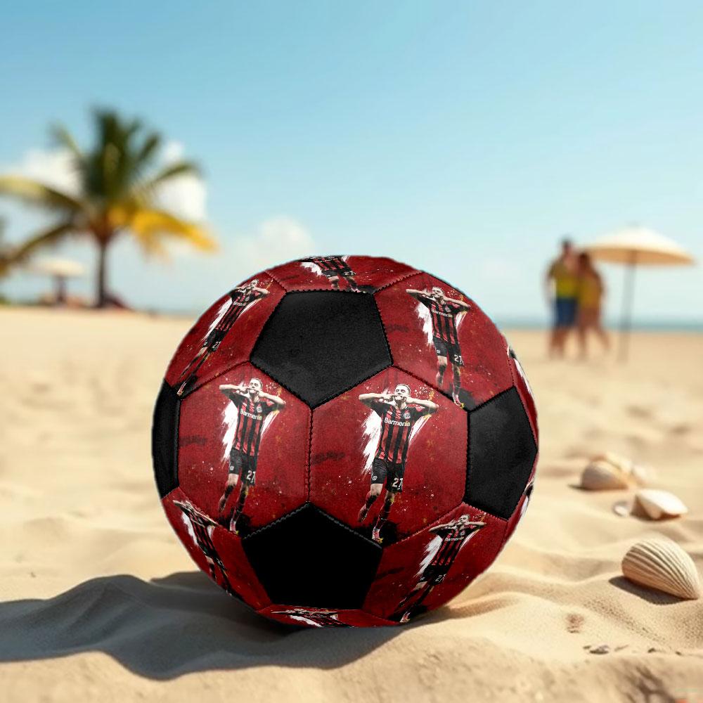 Florian Wirtz size5 Soccer Ball, colorful, suitable for all ages, machine-stitched, PVC material, competition grade,durable and high bounce