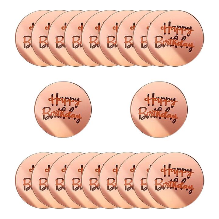 20 Pcs Mirror Cupcake Toppers Reliable Reusable Exquisite Diy Acrylic Cake Disc For Birthday Party Anniversaries Decorations