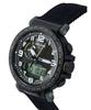 Casio Аналоговые цифровые мужские часы ProTrek из био-смолы и тканевого ремешка с зеленым циферблатом и солнечной батареей PRG-601YB-3 100M