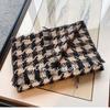 NINA SOLOR Cashmere Houndstooth Scarf Shawl