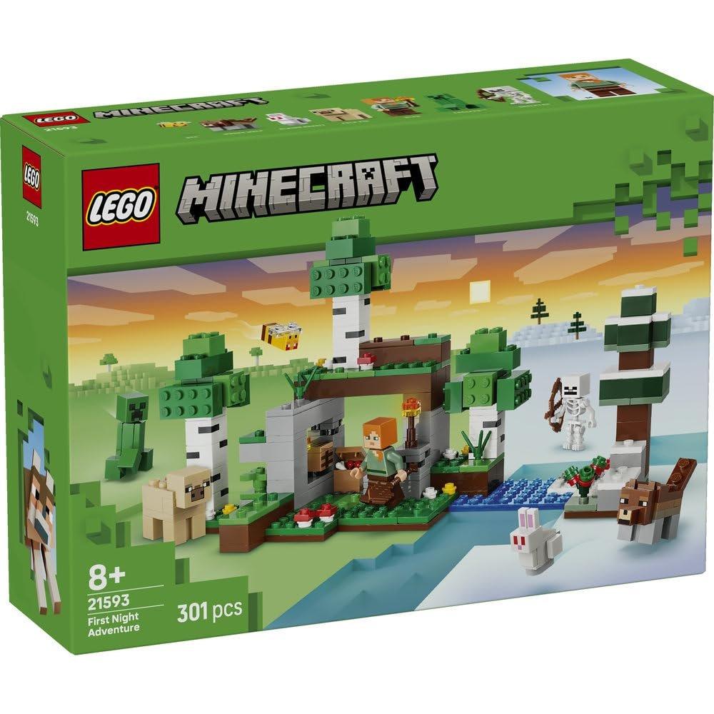 LEGO Minecraft The First Night Adventure 21593 Building Toy Set for Boys and Girls