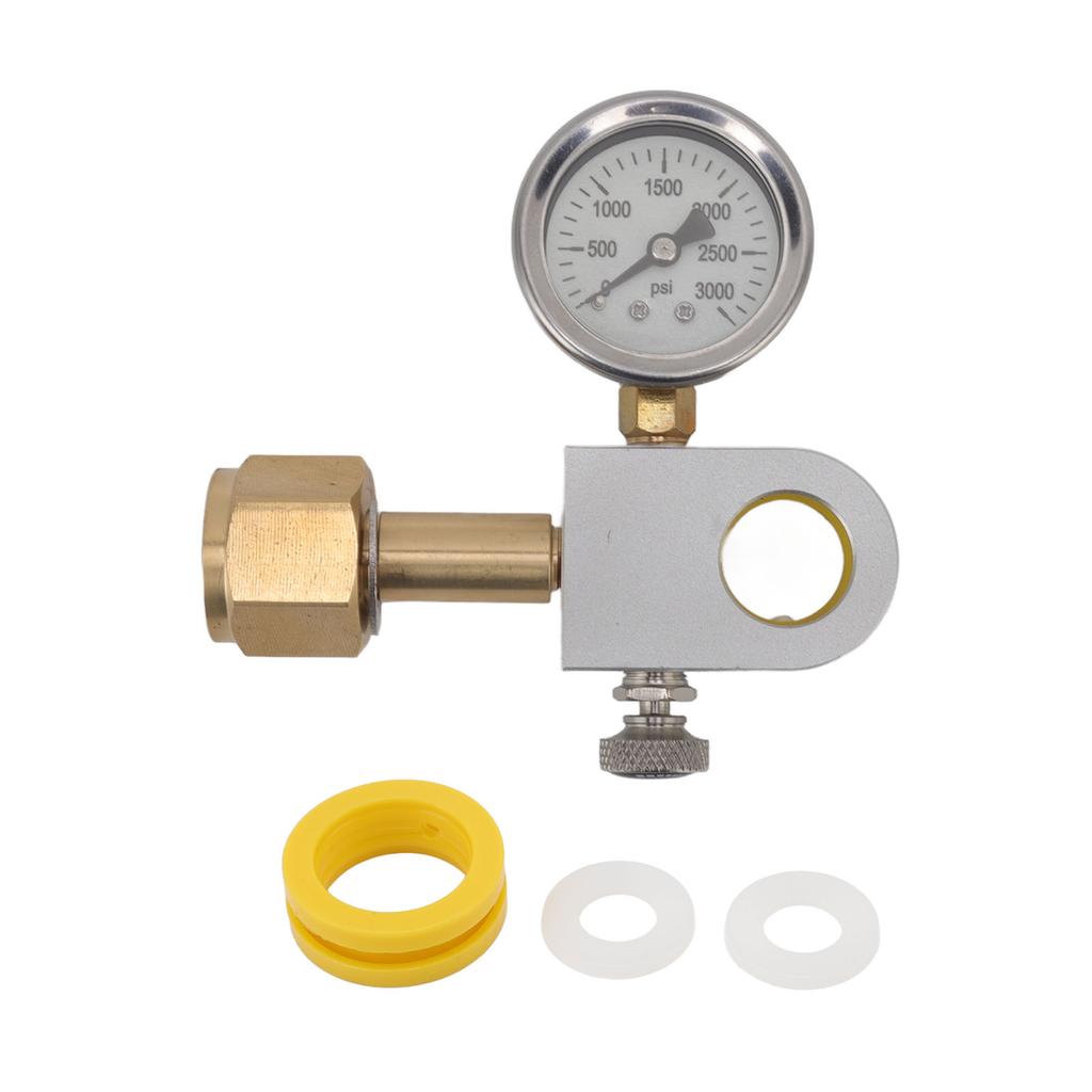Soda Water Adapter Copper W21.8 14 with Release Valve Pressure Gauge Soda Machine Quick Connector