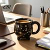Halloween Coffee Cup Mug with Ergonomic Handle, 380ml Capacity, Ceramic Pot Shaped Novelty Creative Shape Cup, Hot And Cold Beverages Drinking