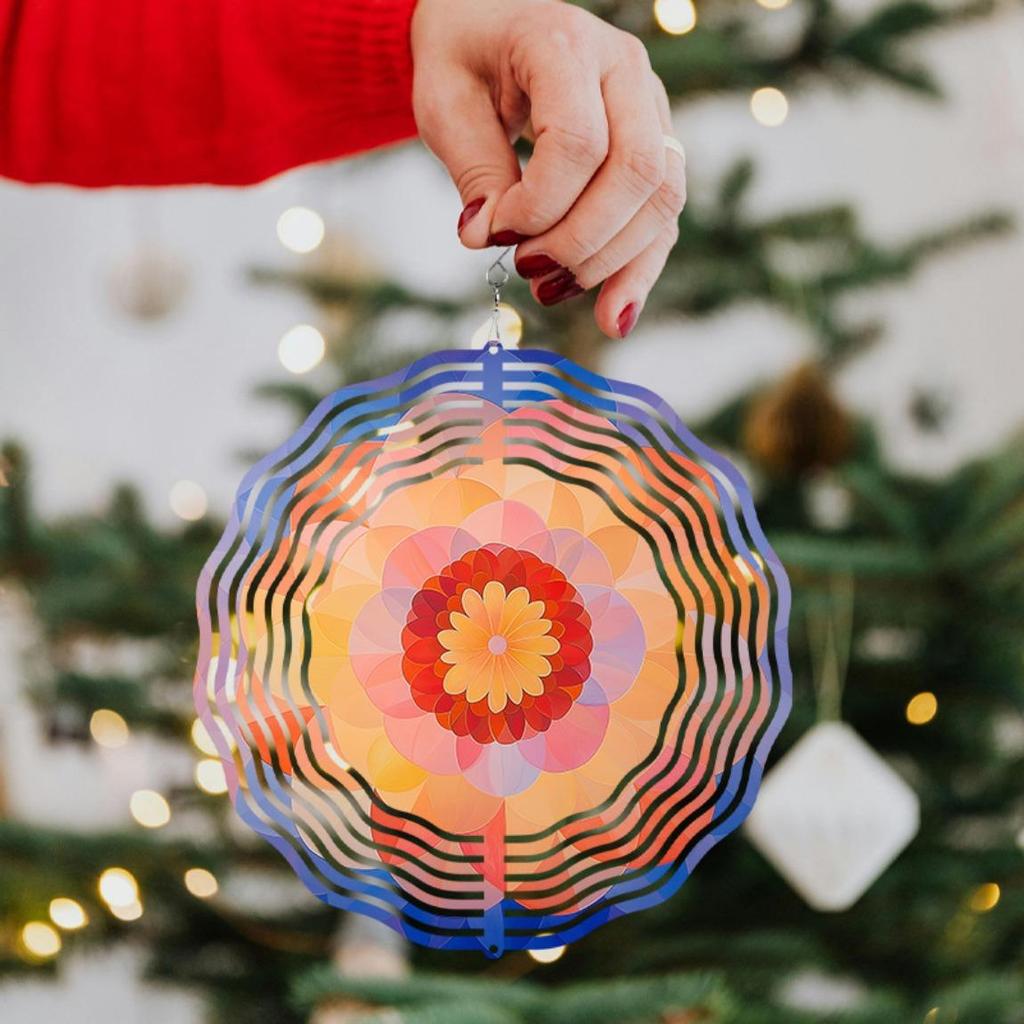 10 Inch Hanging Wind Spinner for Outdoor Garden Balcony Decor 360 Degree Rotating Hook No Batteries Needed Elegant Gift for Spring Summer