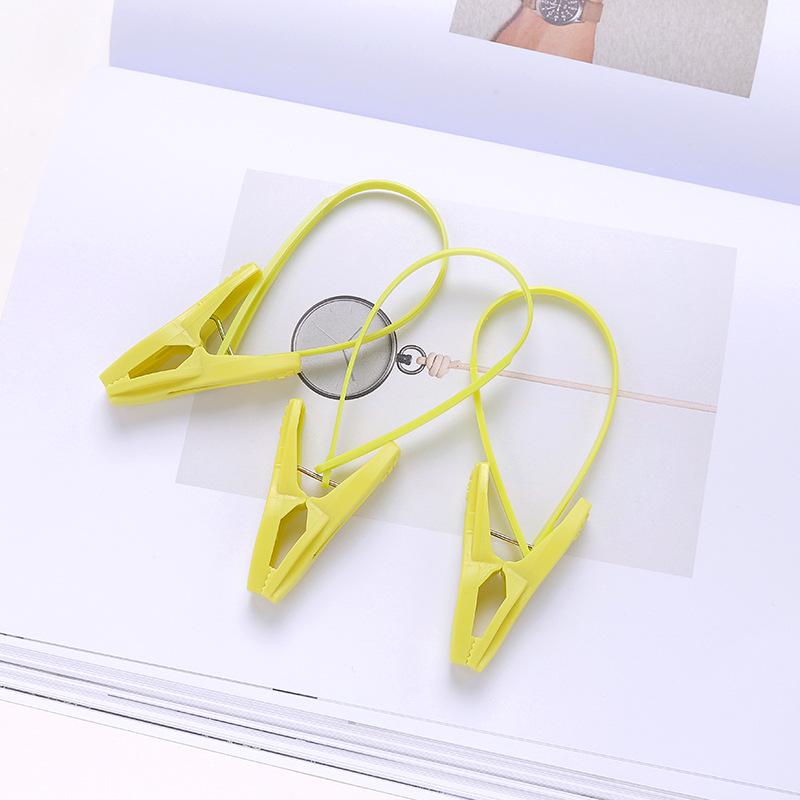 Cable Clothespin Windproof Clothespin Travel Portable Plastic Clip Fixed Underwear Socks Clothespin 12 Packs