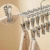 Heavy Duty Multi-Clip Drying Rack Stainless Steel Windproof Clothing Rack Laundry Hanger  Outdoor