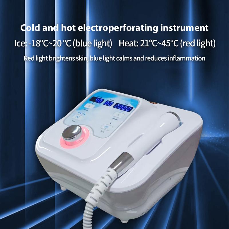 Portable 3-in-1 Beauty Device Hot Cold EMS Facial Skin Care Machine Anti-Puffiness Tool