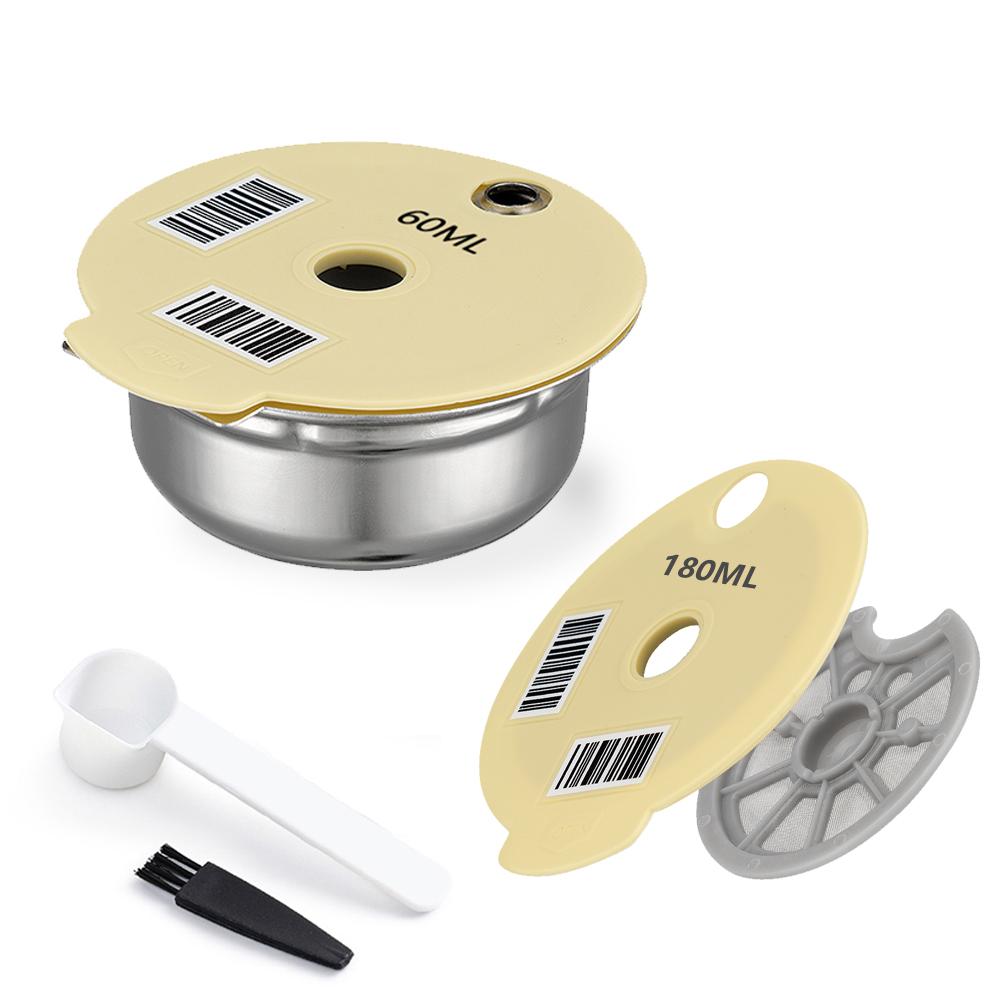 Многоразовые капсульные кофейные капсулы для машины BOSCH Tassimo Happy Vivy из нержавеющей стали, многоразовый фильтр для кофеварки 180 мл/220 мл
