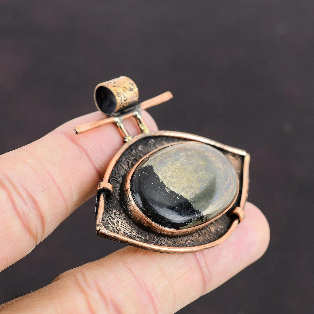 Пирит кулон медный кулон ювелирные изделия ручной работы натуральный драгоценный камень кулон свадебные украшения подарок женский кулон пирит медный ювелирные изделия подарок для мамы