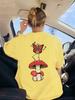 Skull Wings  Mushroom Prints TShirts Women Summer ONeck Short Sleeve Tops Comfortable Loose T Shirt Basics Soft Woman Clothes