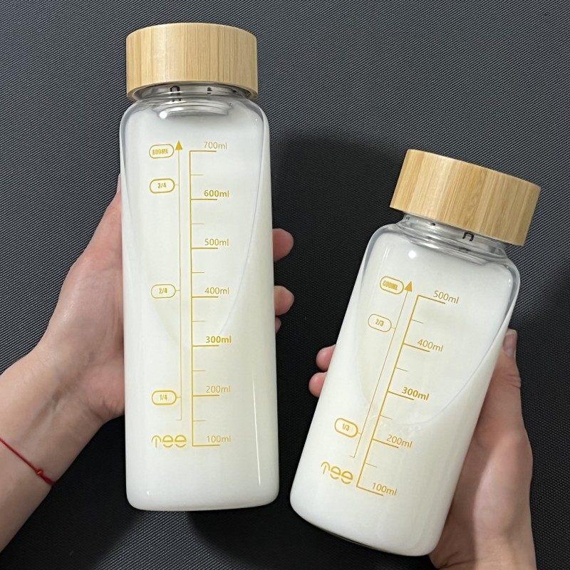 Большая стеклянная бутылка для воды ZISIZ из боросиликатного стекла