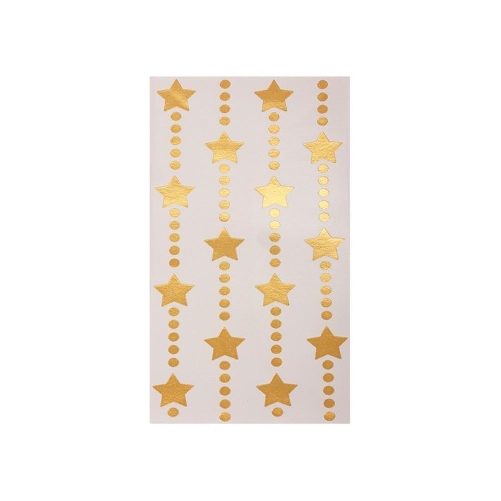 Disposable Water Transfer Printing Hair Stickers Waterproof Metal Style Tattoo Stickers Body Art