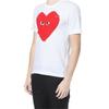 Comme des Garçons PLAY Футболка COMME des GARCONS PLAY с красным логотипом 'Маленькие Глаза' Белая Мужская AZ-T220-051-1