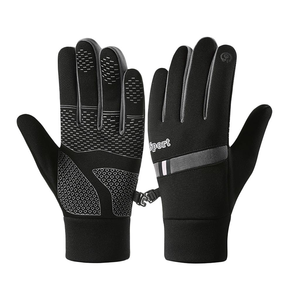 Fashion Warm Winter Gloves Nonslip Lining Fleece Touchscreen Mitten Windproof Sport Cycling Gloves Outdoor