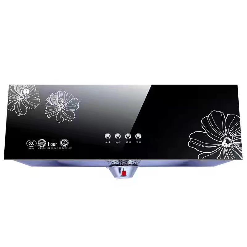 Compact 750mm Stainless Steel Range Hood & Gas Stove Set with Top-Mounted Large Suction Power for Small Kitchens.