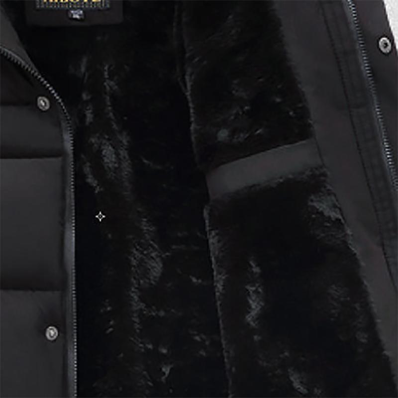 Зимняя пуховая куртка для молодежи и среднего возраста, теплая мужская куртка с бархатной подкладкой на хлопковой подкладке, куртка для папы