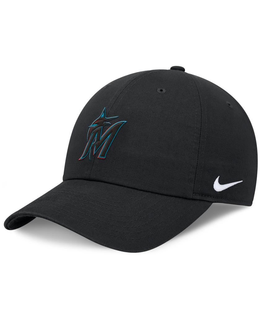 Панатигсу Майами Марлинс Nikeclub Неструктурированная Кепка из Органического Хлопка - Черная
