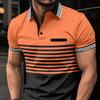 Летняя модная мужская рубашка поло с воротничком и лацканами, мужские спортивные топы с коротким рукавом