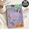 Тетрадь K-Pop, 100 страниц, Дневник K-Drama с яркими дизайнами, Идеальный подарок для фанатов, друзей, сестер, Отлично подходит для школы, работы, путешествий