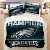 Постельное белье с узором Philadelphia Eagles Комплект одеял Покрывало Наволочка Домашний Декор Подарок на День Рождения (1 пододеяльник + 2 наволочки, без наполнителя)