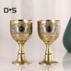 25ml Embossed Wine Goblet Premium Vintage Bronze Exquisite Royal Embossed Cup Home Decor