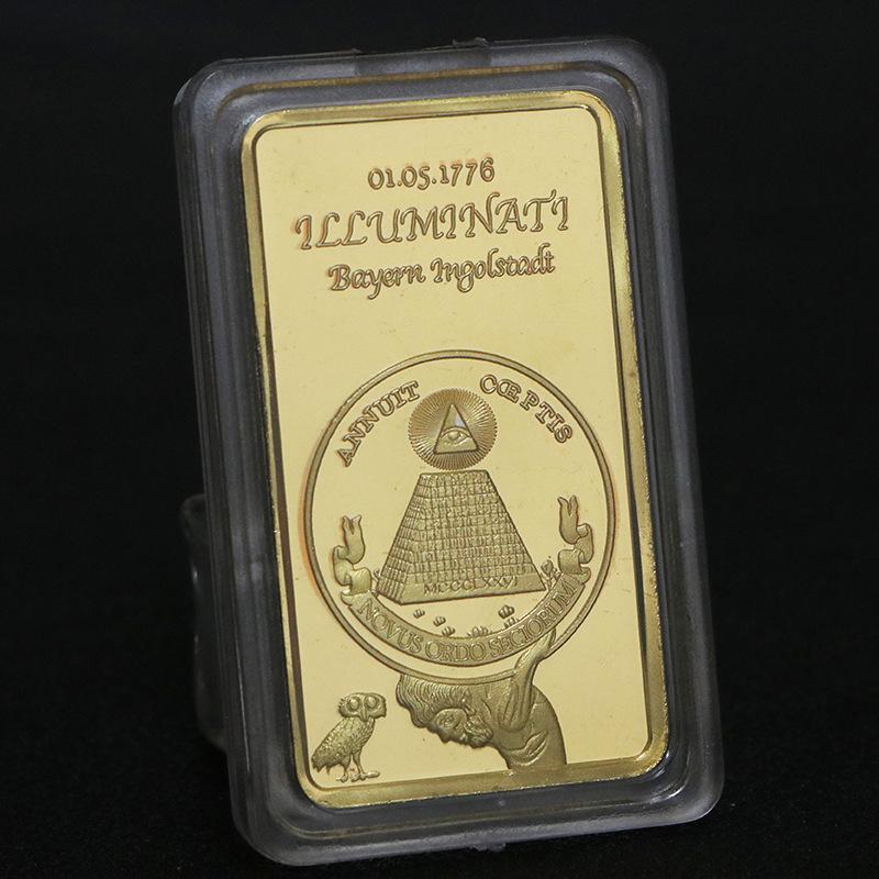 Памятные золоченые слитки масонства (Основано в 1776 году)