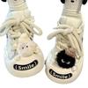 New Niche Original Cute Big Head Ugly Cute Board Shoes Women's Spring New Versatile Open Smile Casual Little White