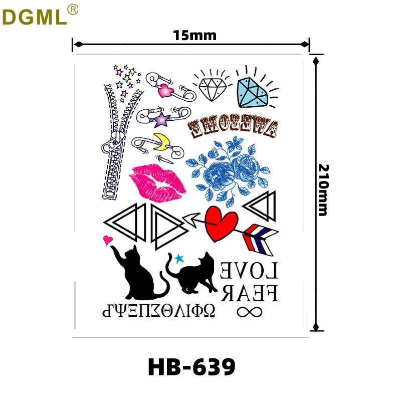 Custom Zodiac Animal Tattoo Sticker - Waterproof, Personalized, Cute Fish, Little Bear, Flower Cartoon Design