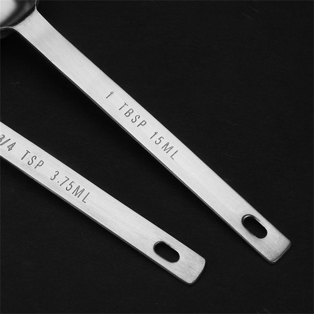 Набор из 6 мерных ложек из нержавеющей стали для сухих и жидких ингредиентов Точные мерные ложки Кухонные гаджеты