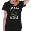 Funny Photographer Humor I Flash People Joke Graphic T Shirts for Women T-Shirts