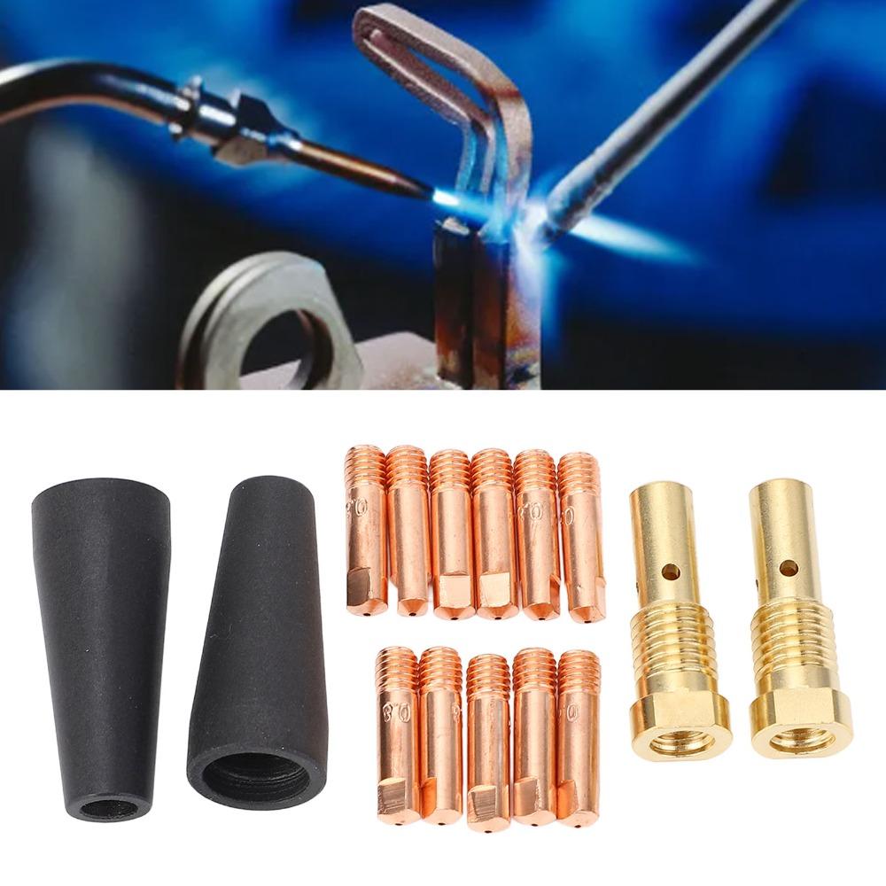 15pcs 0.031in Tip Size MIG Welding Nozzle Tips Gasless Nozzle Tips Kit MIG Welding