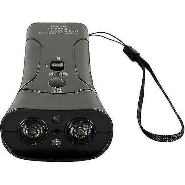 Ultrasonic Dog Repeller Dual Channel Anti Barking Device 3 In 1 Dog Training Tool With Led Flashlight Tw