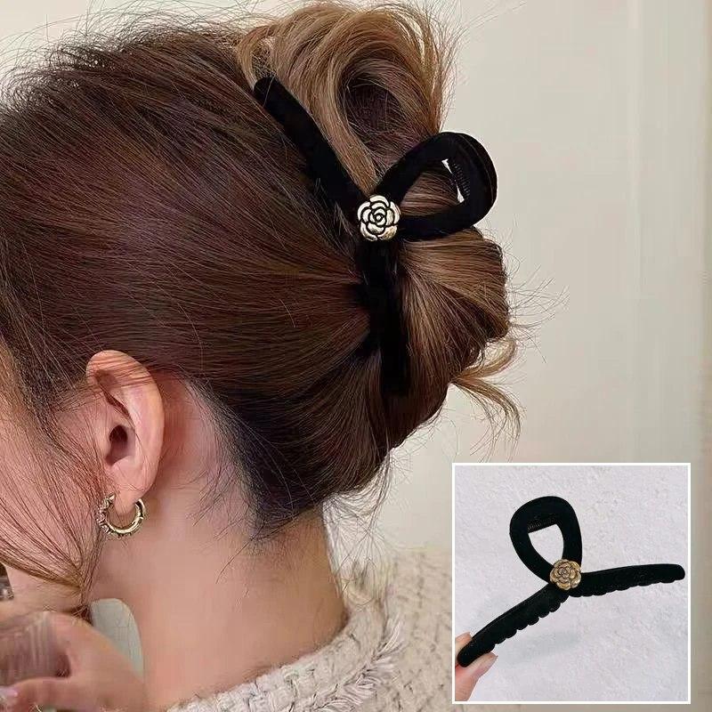 Ретро флокирующая заколка для волос со звездой, женские винтажные большие пластинчатые заколки для волос, заколки в виде акулы, головной убор для женщин, аксессуары для волос